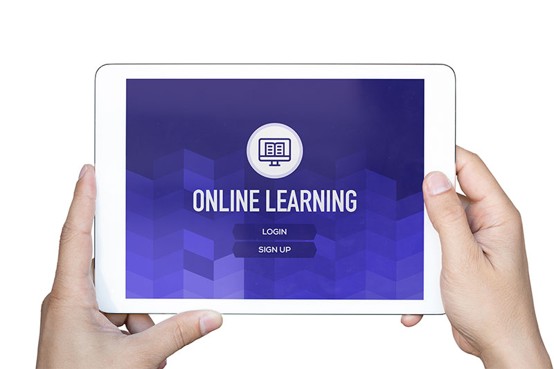 Online Learning Image of a tablet